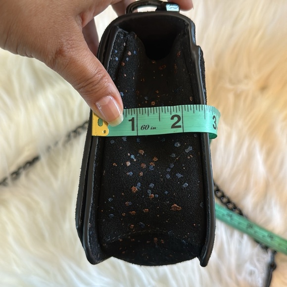 Rebecca Minkoff Love Crossbody In Black Splatter Suede - Picture 16 of 16